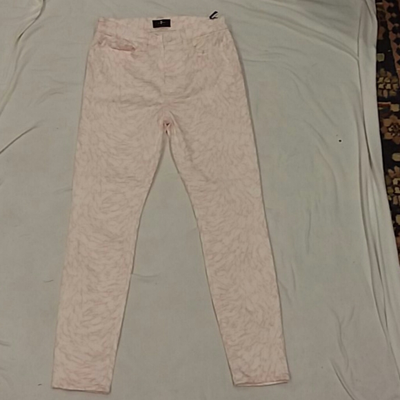 7 For All Mankind Denim - 7FAM Jeans 27 ankle skinny pink nwot